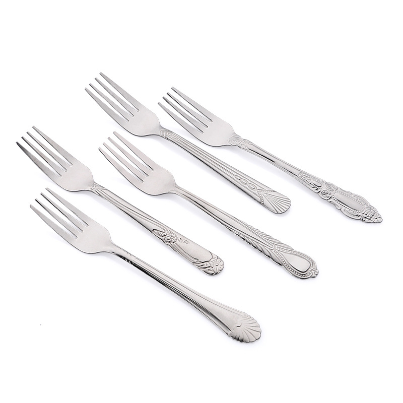 Tenedor de Acero Inoxidable para Bistec y Fruta de Acero Inoxidable 410