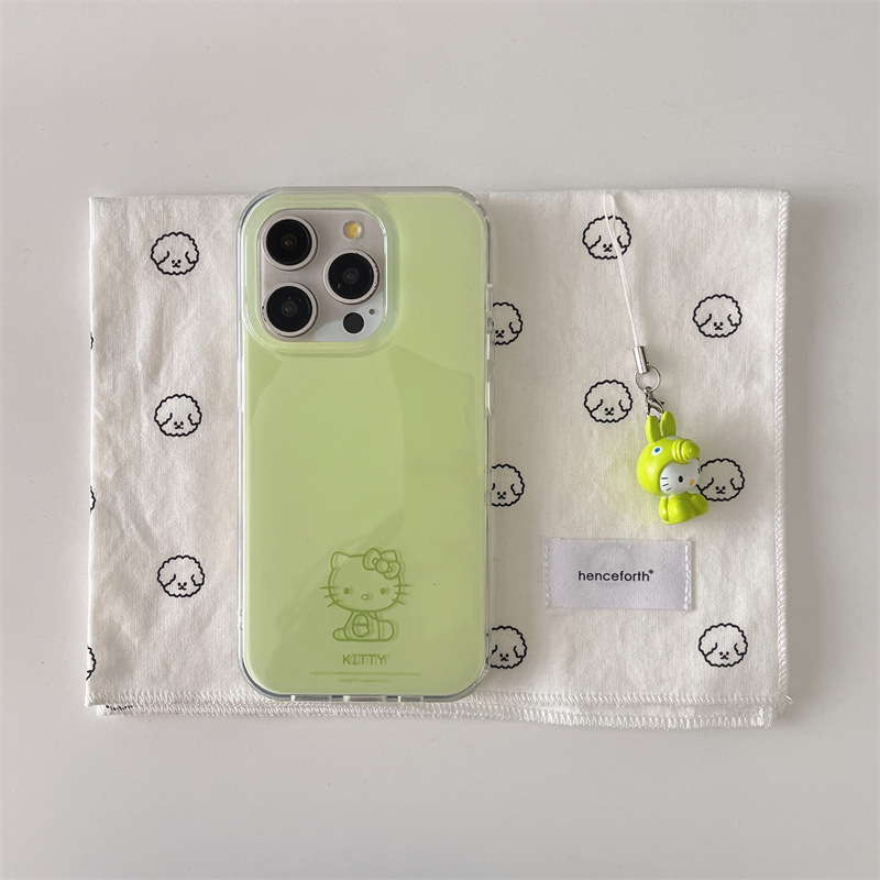 Nicho ins línea de color sólido kt Apple 16ProMax colgante 14 funda para teléfono móvil para Apple 15P pareja 13 nuevo