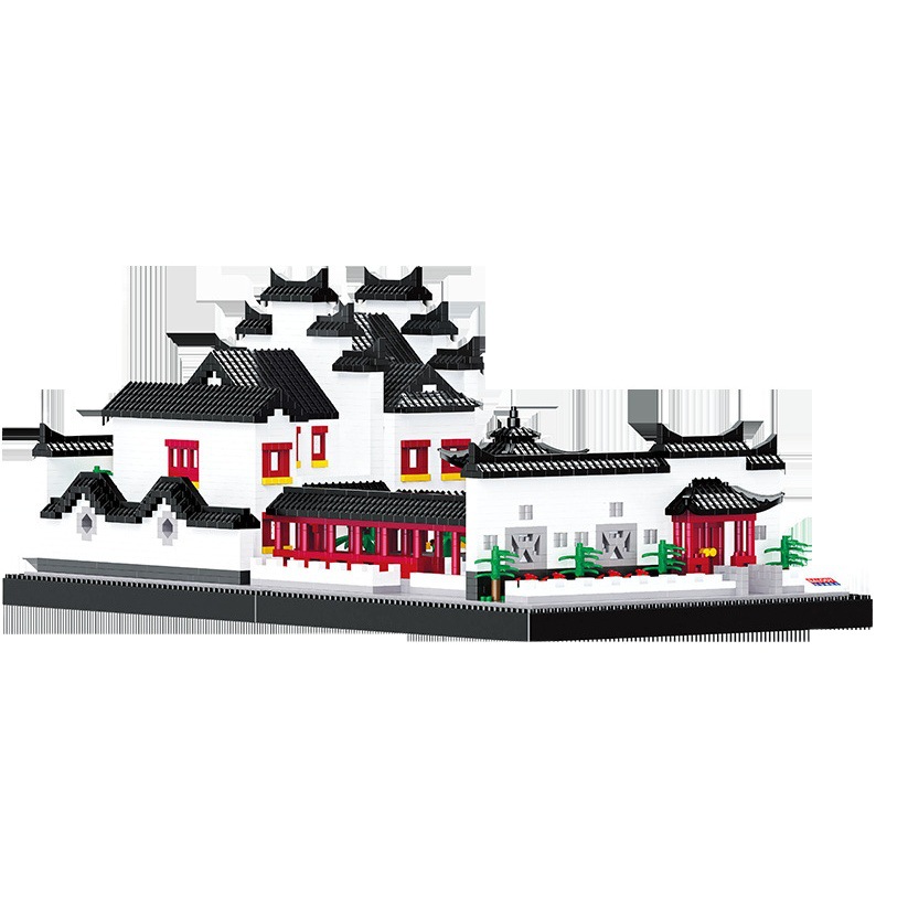 Beledi 16260-290 bloques de construcción de partículas pequeñas ensamblando juguete de construcción estanque de flor de durazno Torre de grúa amarilla transfronteriza al por mayor