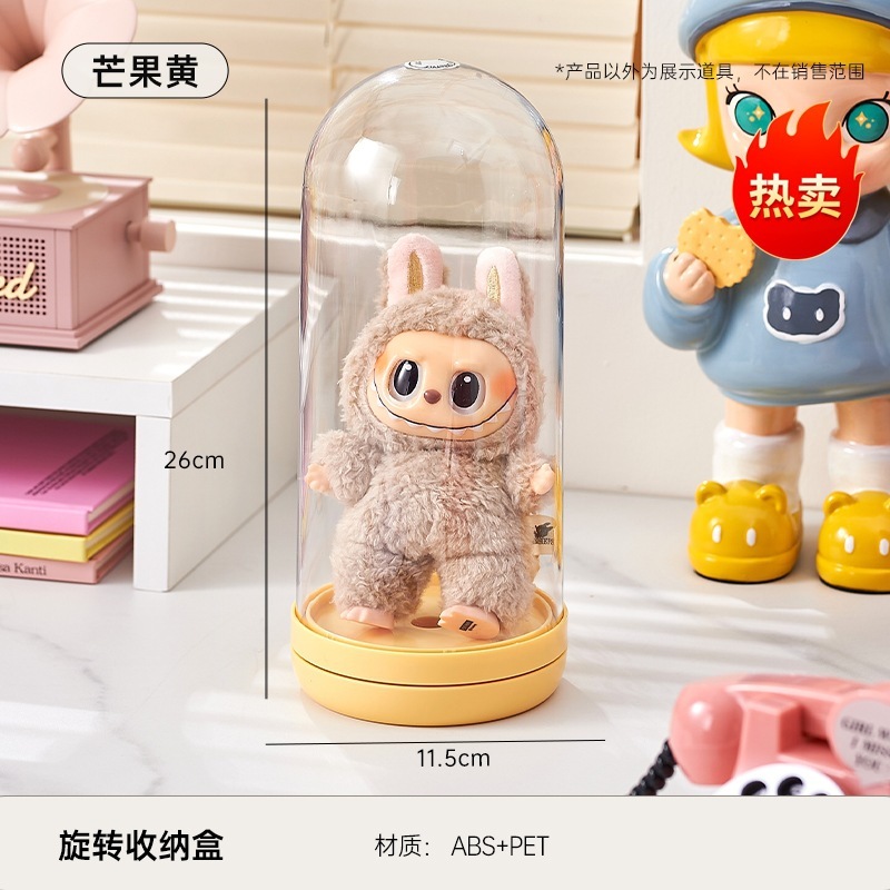 可愛い収納ボックス 透明 大容量 ミニチュア食品玩具 フィギュア ブラインドボックス ディスプレイボックス 多層回転式卓上収納ラック|undefined