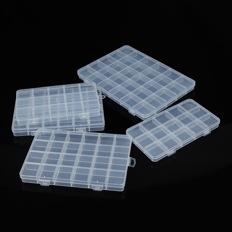 Card slot fixed transparent PP plastic box 10 15 24 28 sub-box desktop earrings jewelry storage box Card slot fixed transparent PP plastic box 10 15 24 28 sub-box desktop earrings jewelry storage box