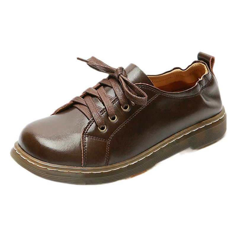 2023 Новая весенне-осенняя весенняя женская обувь Маленькие кожаные туфли для британских студентов, Женская обувь в студенческом стиле, ретро, Ранняя весна, женская обувь на шнуровке