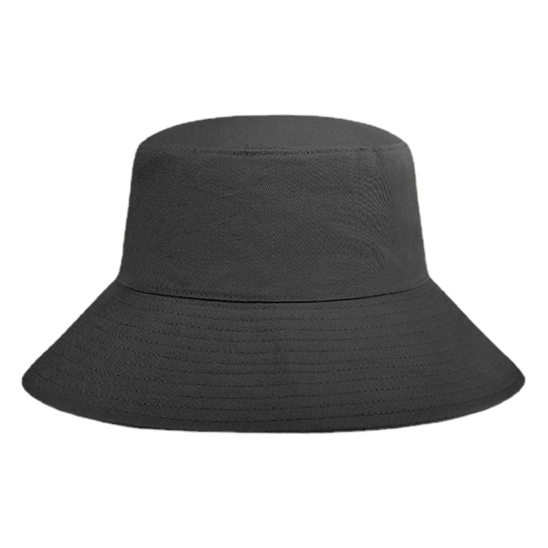 黒のフィッシャーマンハット、男性用トレンディな帽子、大きな頭囲用日焼け止め帽子、両面日焼け止め帽子、つばの広い日よけ帽子