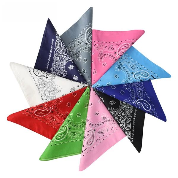 Cross-border Amazon polyester double cashew double insect variety magic scarf 54*54 riding Magic square scarf wholesale