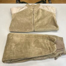 厂家批发新款棕色绒衣裤冬季绒衣裤套装男防寒保暖土黄色绒衣绒裤