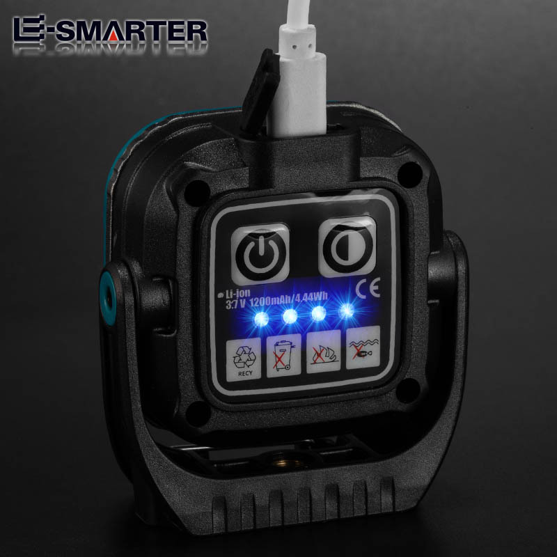 Lámpara de trabajo de escena completa transfronteriza con cabezal de lámpara giratoria multi-posición de adsorción magnética fuerte lámpara de jardín lámpara de camping al aire libre lámpara de mantenimiento