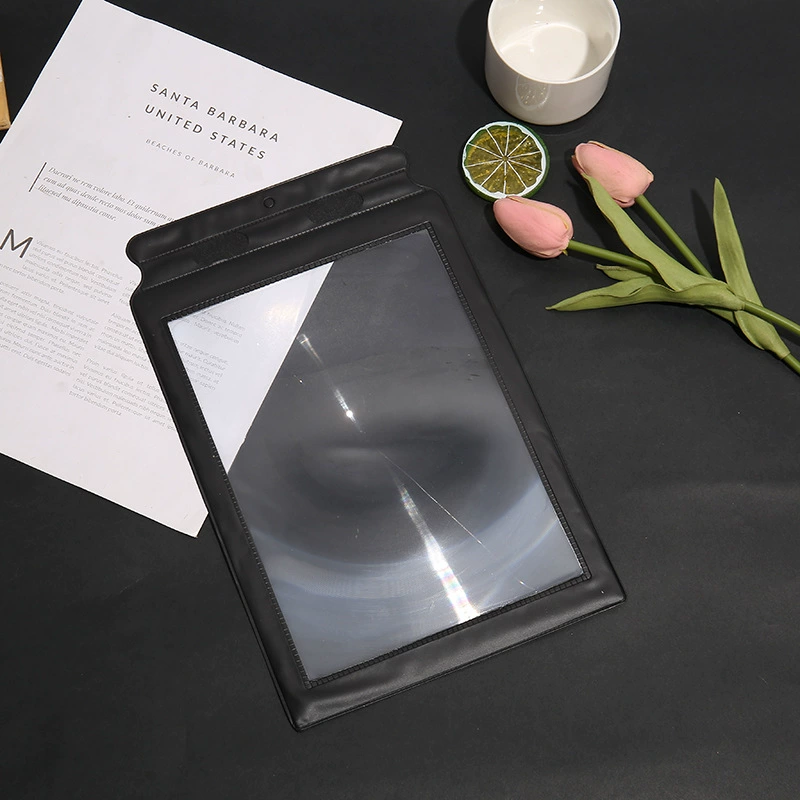 Портативный черный рамка ПВХ изгибаемый анти-падение A4 считывания портативный ультратонкий 3-кратный карточный увеличительное стекло целой страницы