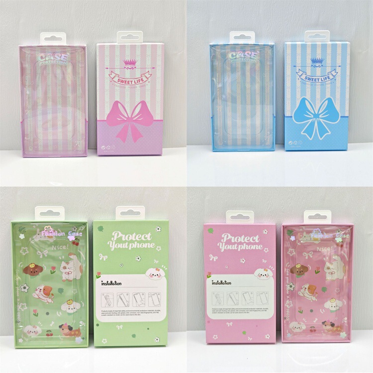Suitable for Iphone16 Mobile Phone Case Packaging Box, Cartoon Hard Box, 17Promax Universal Blister High-End Protective Case Box