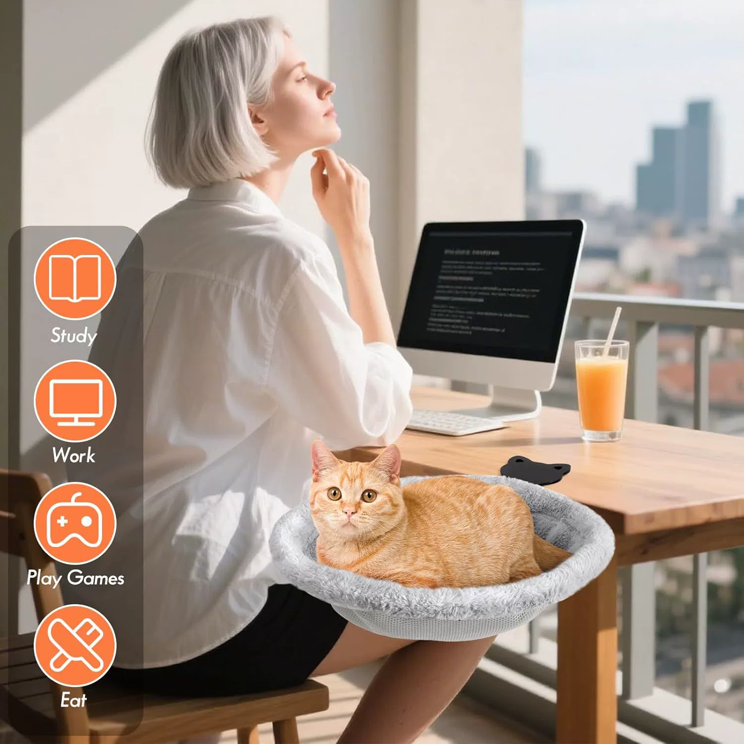 Лежанка-лежанка для кошек, подходит для всех сезонов, лежанка для кошек, кошачья лежанка-лежанка для офисного стола, гамак для кошек для сна, домик-лежанка для животных.