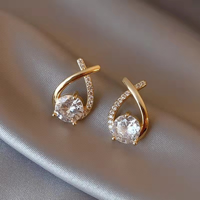 Korea's New Trendy Zircon Earrings Small Earrings display picture 1