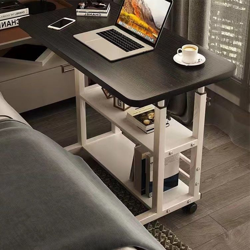 Multi-layer bookshelf storage rack small table lifting laptop table…