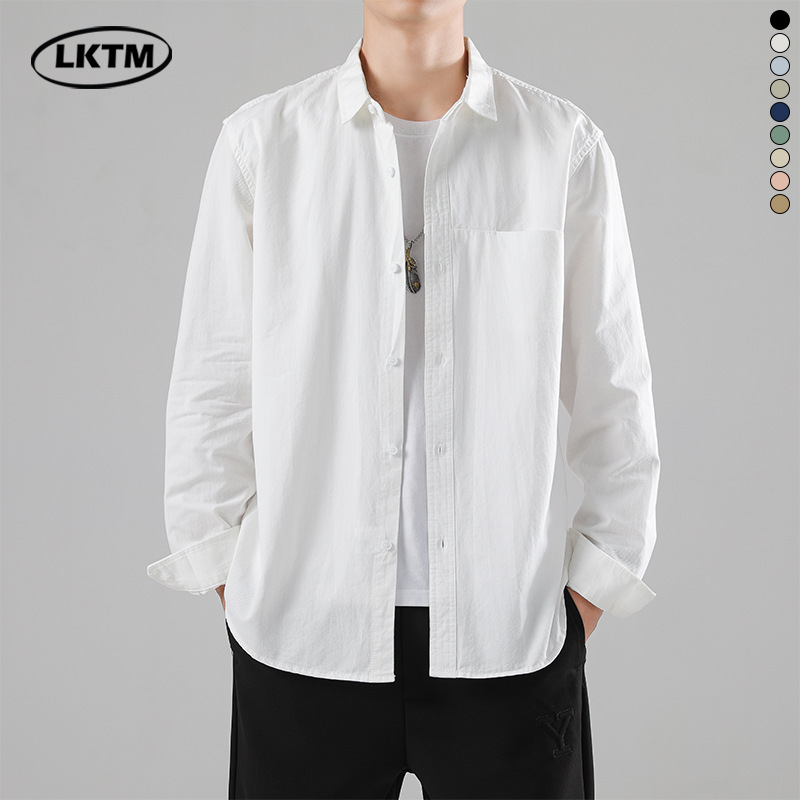 LKTM Men's# Spring New Long-sleeved Shirt Men's High-grade Perceptive Simple Casual All-match Shirt Jacket