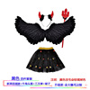 Hair accessory, black angel wings, decorations, props, cosplay, halloween