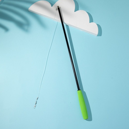 Cat toy with telescopic rod, three-section rod, multi-color rod, cross-border cat toy wholesale 