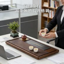 高级感实木茶盘中式家用排水茶海功夫茶具干泡台工厂直供一件代发