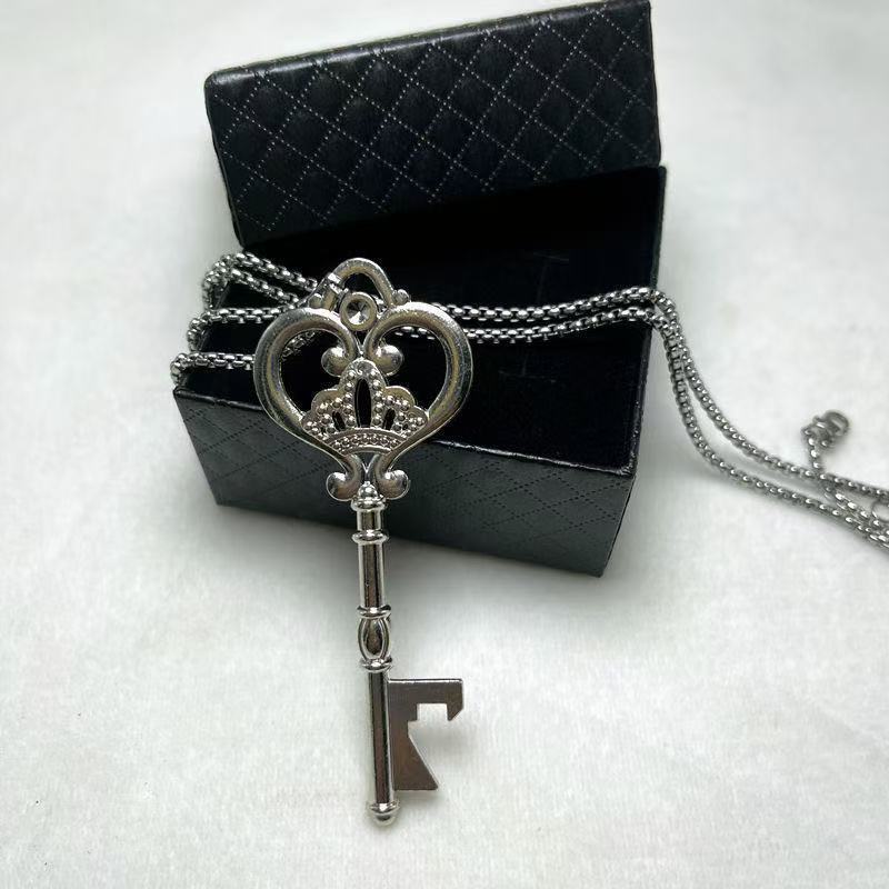 Retro Crown Key Necklace Men's New Bottle Opener Fashion Personality Punk Disco Sweater Chain Versatile Necklace Retro Crown Key Necklace Men's New Bottle Opener Fashion Personality Punk Disco Sweater Chain Versatile Necklace