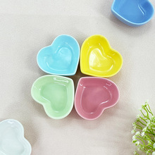 跨境批发家用陶瓷调味碟创意小心形迷你菜碟子餐具醋碟调料蘸料碟