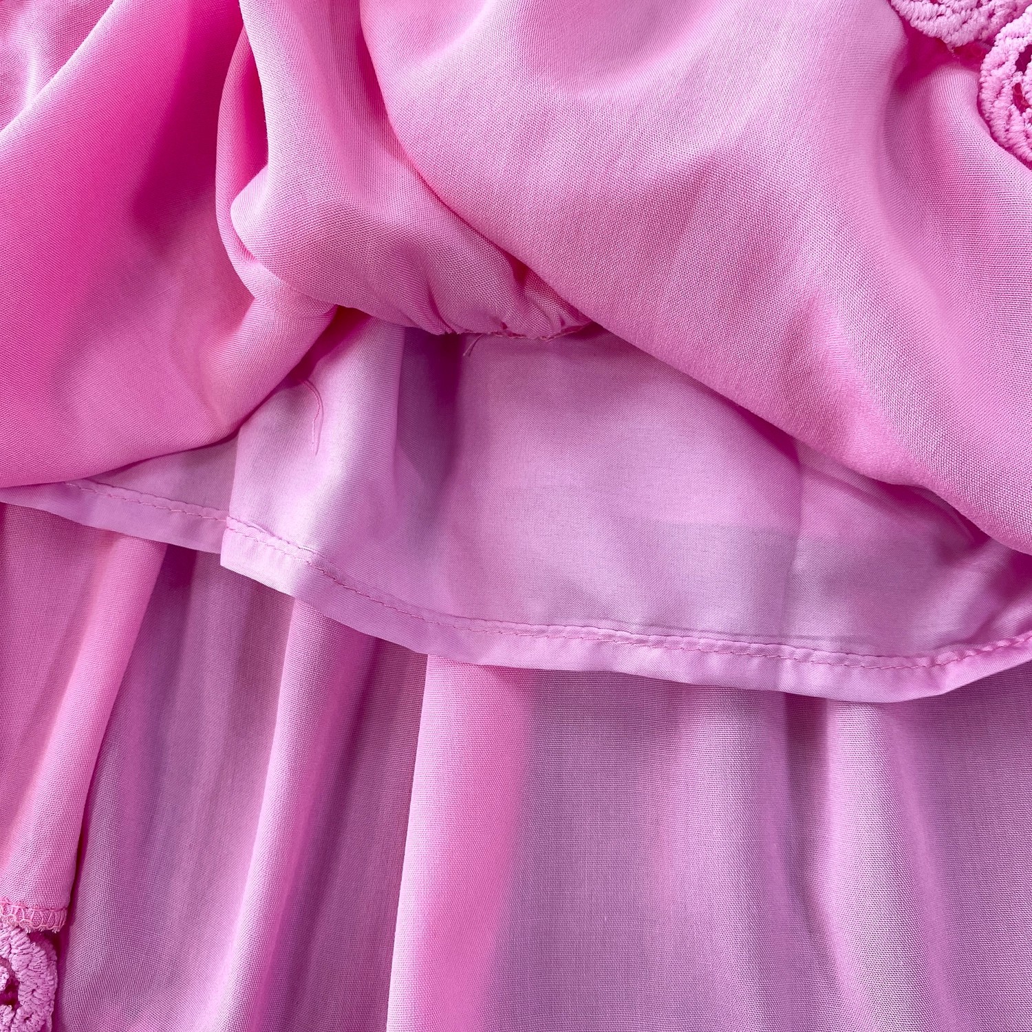 Elegantes Damen Zweiteiler Set Rosa Spitzenbluse Mit Rock_voghion.com