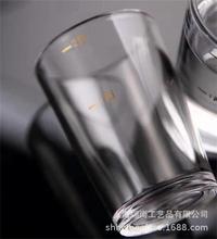 新款带1两和2两刻度线酒杯 小酒杯 平底杯 机制杯 印刷加印logo