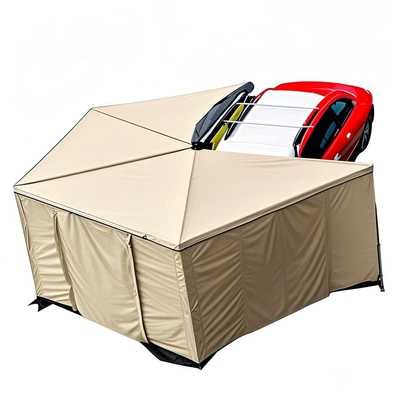 Fan-Shaped Quick-Open Black Tent | Avtomobil yan çətirləri