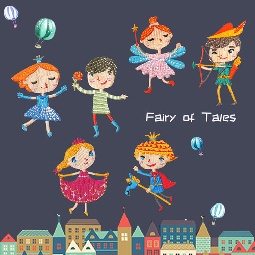 The Prince and Princess of Fairy Tale Town Embroidered Cloth Stickers Clothes Stickers Down Jacket Repair Subsidy DIY Handbook Stickers Wholesale B3-4