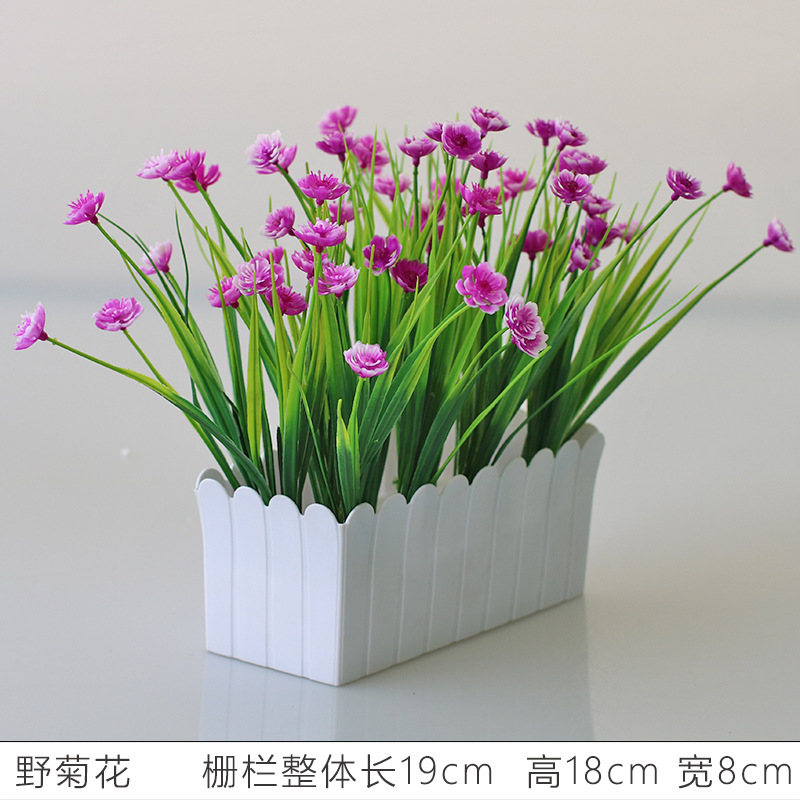 Flor artificial jardín de flores de plástico traje de valla de flores artificiales decoración de la ventana interior y exterior decoración floral decoración de la Mesa maceta flor