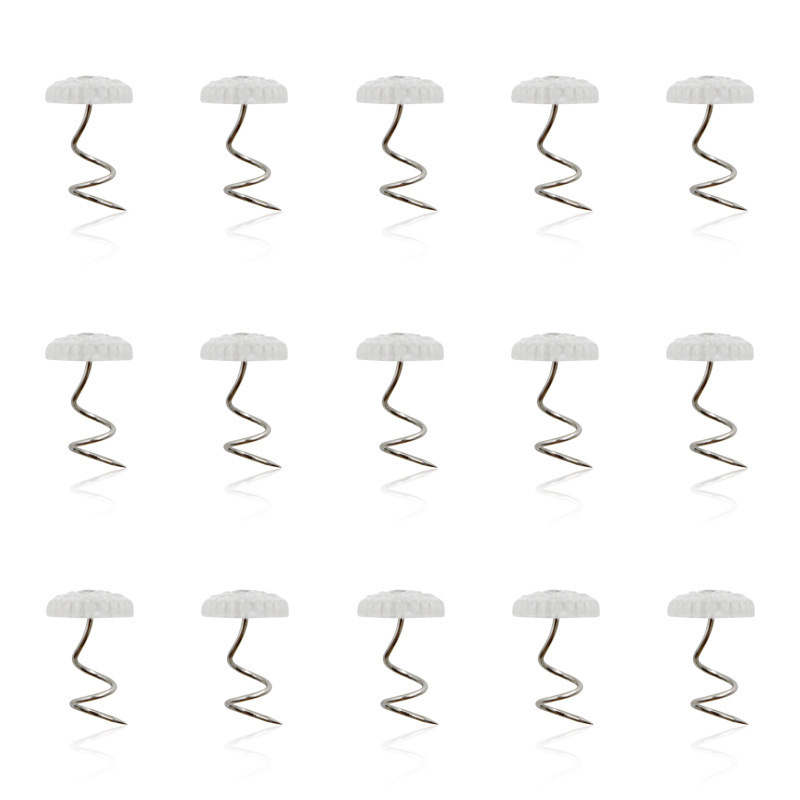 Transfronterizo 100 piezas/caja de cojín de sofá plateado transparente, clavija de torsión fija, clavo de fijación antideslizante, clavo en espiral sin marcas