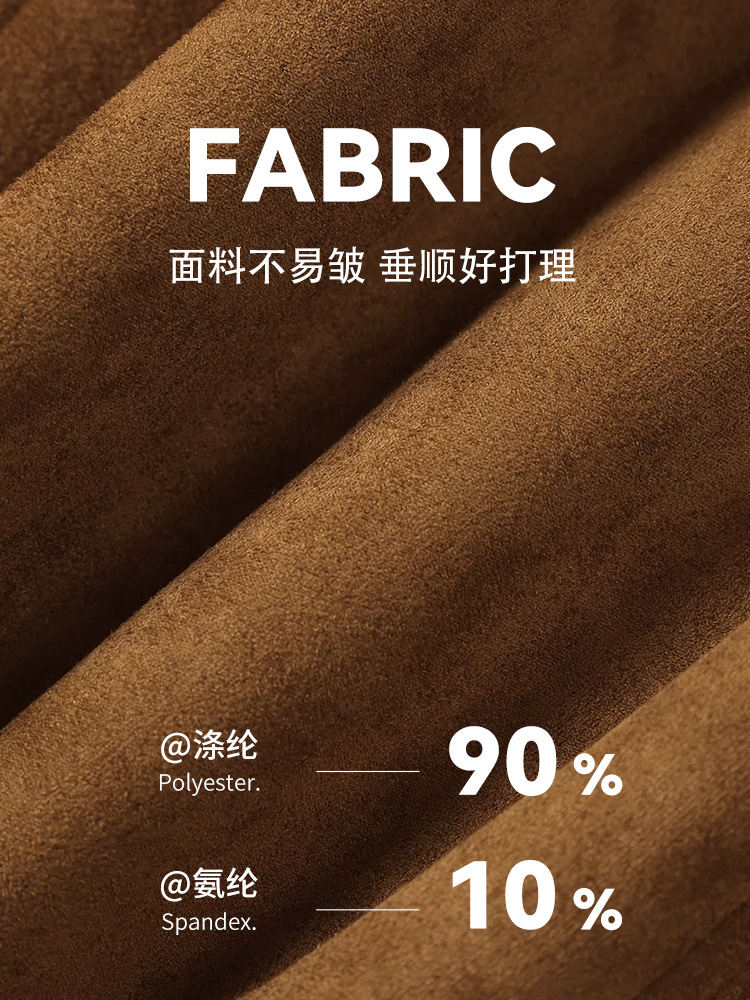 [本初] 小柄なアメリカのレトロなスエードのコート女性24秋冬のゆるいダウンジャケットの上着