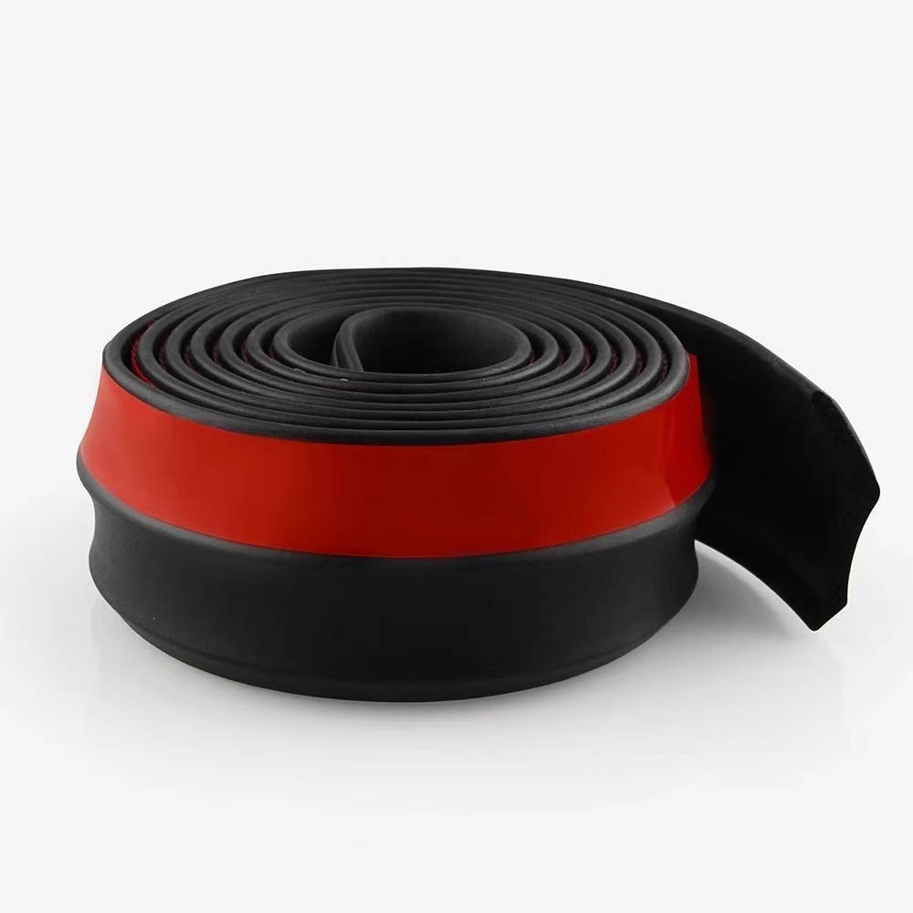 L-Shaped Anti-Collision Rubber Strip for Modified Side Skirts, Universal Car Door Edge Front Spoiler Strip, Anti-Kick and Anti-Scratch Front Lip Decoration, Thickened