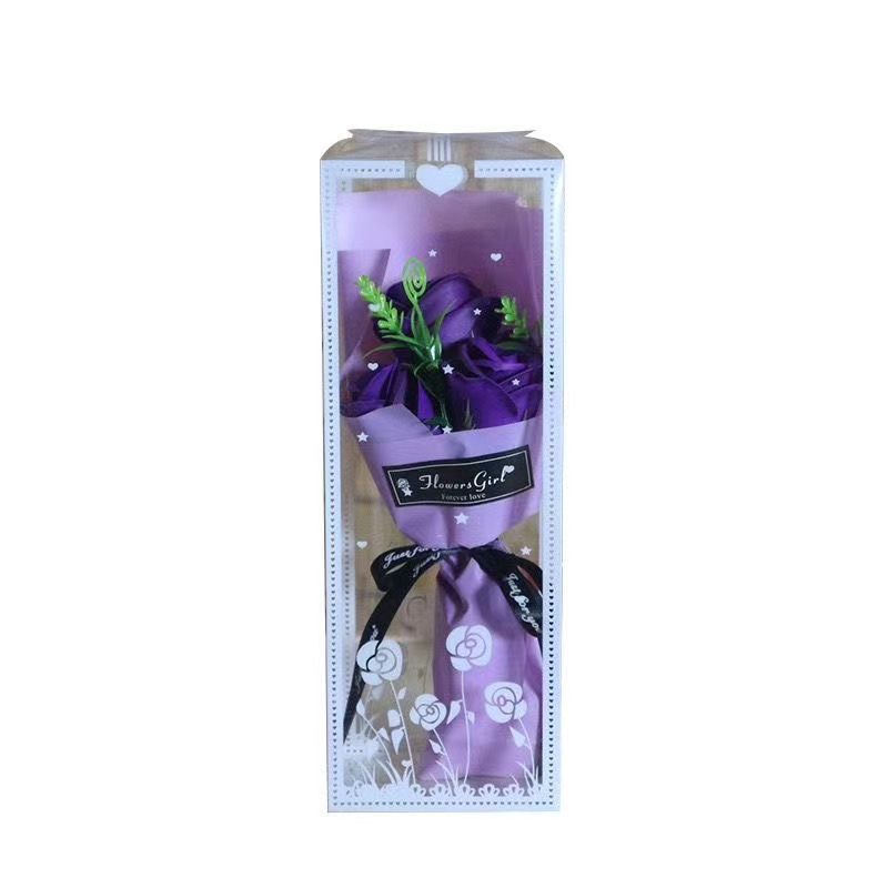 Ramo de Rosas de Jabón de 3 Rosas en Caja de Regalo, Flor de Jabón, para San Valentín y Festividades image 7