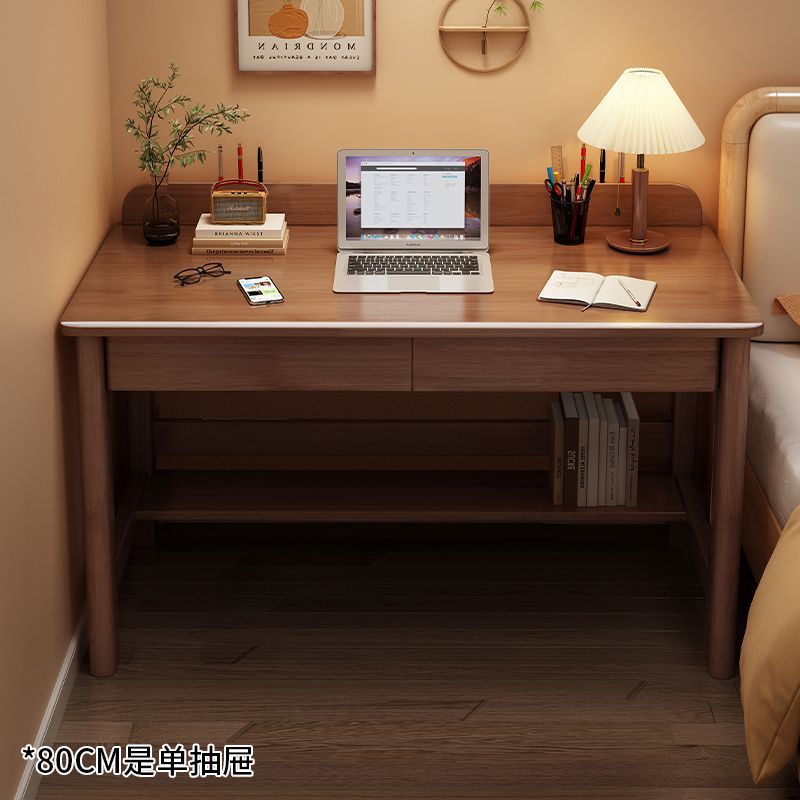 Walnut color single table