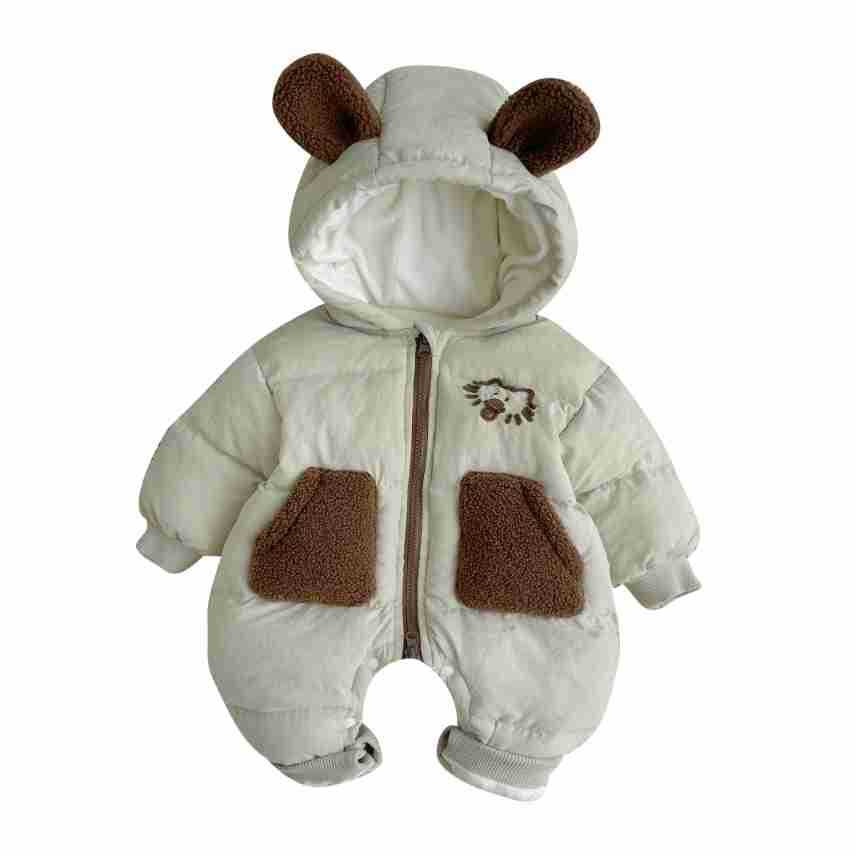 2024 nuevo bebé de invierno bebé coreano de dibujos animados lindo gato grueso cálido cómodo abrigo de algodón de una pieza suave