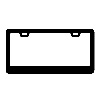 License plate holder/license plate holder — Can Add LOGO - square-hole-sharp-corners-stainless-steel-black