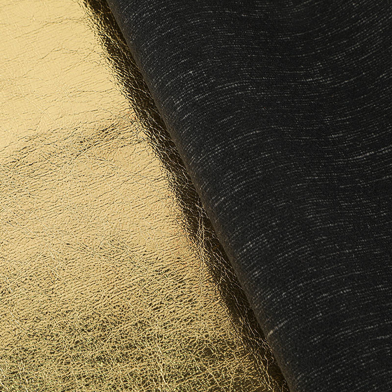 Direct Supply from the Manufacturer: 0.6mm Hot-Stamped Pu Leather, Artificial Leather, Glossy Metallic Leather Fabric, Wholesale Pu Leather for Clothing