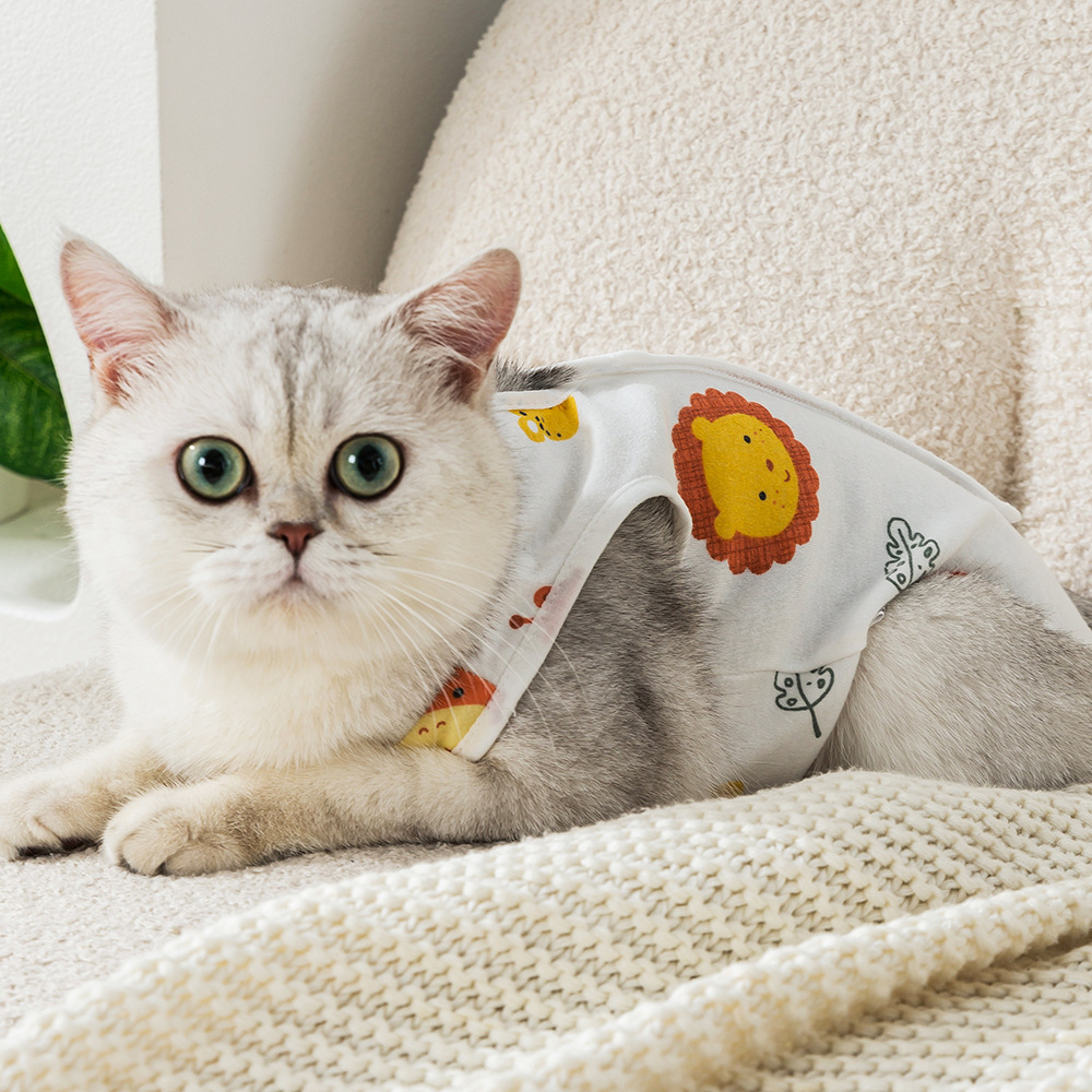Ropa de esterilización transfronteriza de hembra amazónica, ropa de destete para gatos, ropa de esterilización para gatos anti-lamer después de la cirugía, cuatro estaciones disponibles image 6