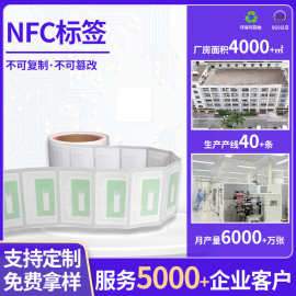 NFC213电子标签铜版纸NFC贴产品防伪读写内容nfc手机感应卡高频