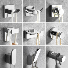 IYR7全銅浴室掛衣鈎免打孔浴室單鈎壁掛式衛生間玄關輕奢衣帽鈎毛