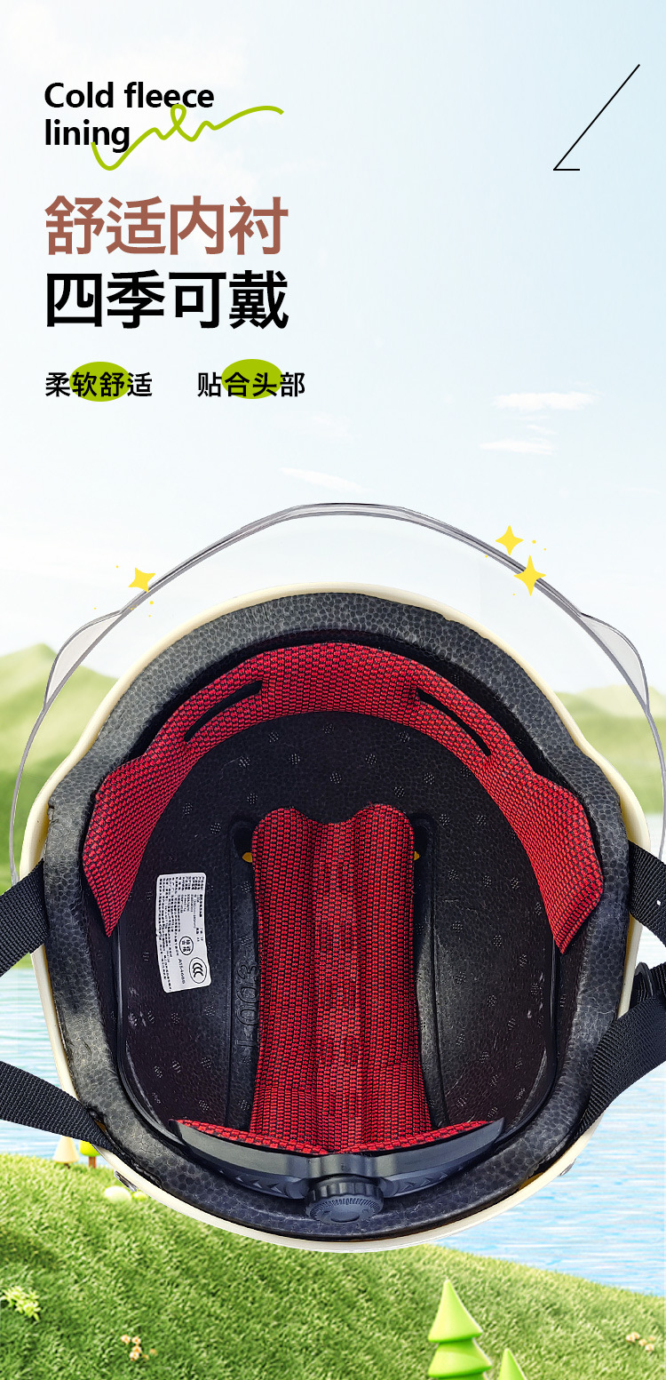 Children's 3C Certified Electric Vehicle Helmet for Boys and Girls, Motorcycle and Electric Scooter Safety Half-Helmet, Abs Material