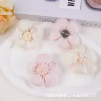 Весенние ручные двухслойные круглые пять лепестков diy аксессуары хлопчатобумажные цветы аксессуары для одежды обувь цветочный чехол пряжа круглые пять лепестков