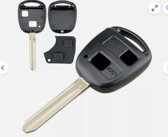 Suitable for Toyota car remote control key shell TOY43 embryo with 1 Toyota 2-key 3-key button leather