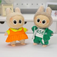 ラブブカジュアルゲームセットトレンディなブラインドボックスペンダント人形ドーパミン服 17 センチメートルラブブベビー服