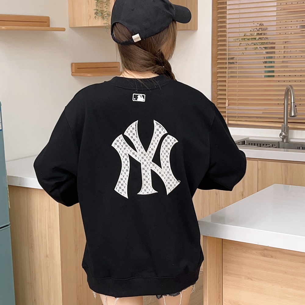 MLB 가을과 겨울 새로운 후드 한국 스타일 트렌디 브랜드 NY 큰 레이블 장로교 풀오버 느슨한 남녀 같은 긴 소매 후드