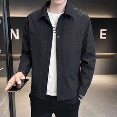 男外套春秋2025商务男装公务员行政休闲夹克高级感薄款上衣夏百搭