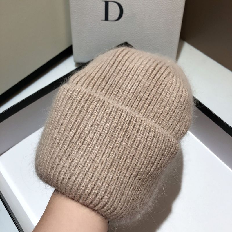 大量の輸出ロシアの厚い重さのウサギの毛のニットの帽子のファッションのシンプルな純色の柔らかいモチモチの保温の毛糸の帽子の女性|undefined