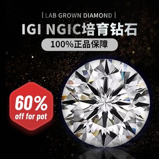 Laboratory Diamond Round Cultivated Diamond Bare Stone with Certificate Stud Earrings Necklace Ring 0.5/1 karat Cultivated Diamond