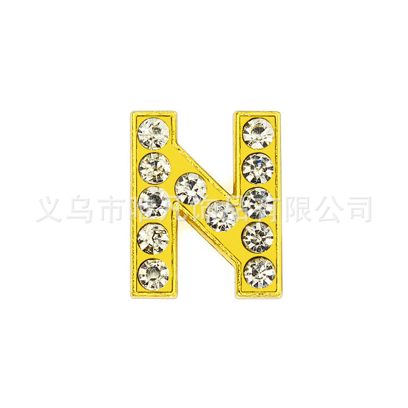 Gold diamond letter-n