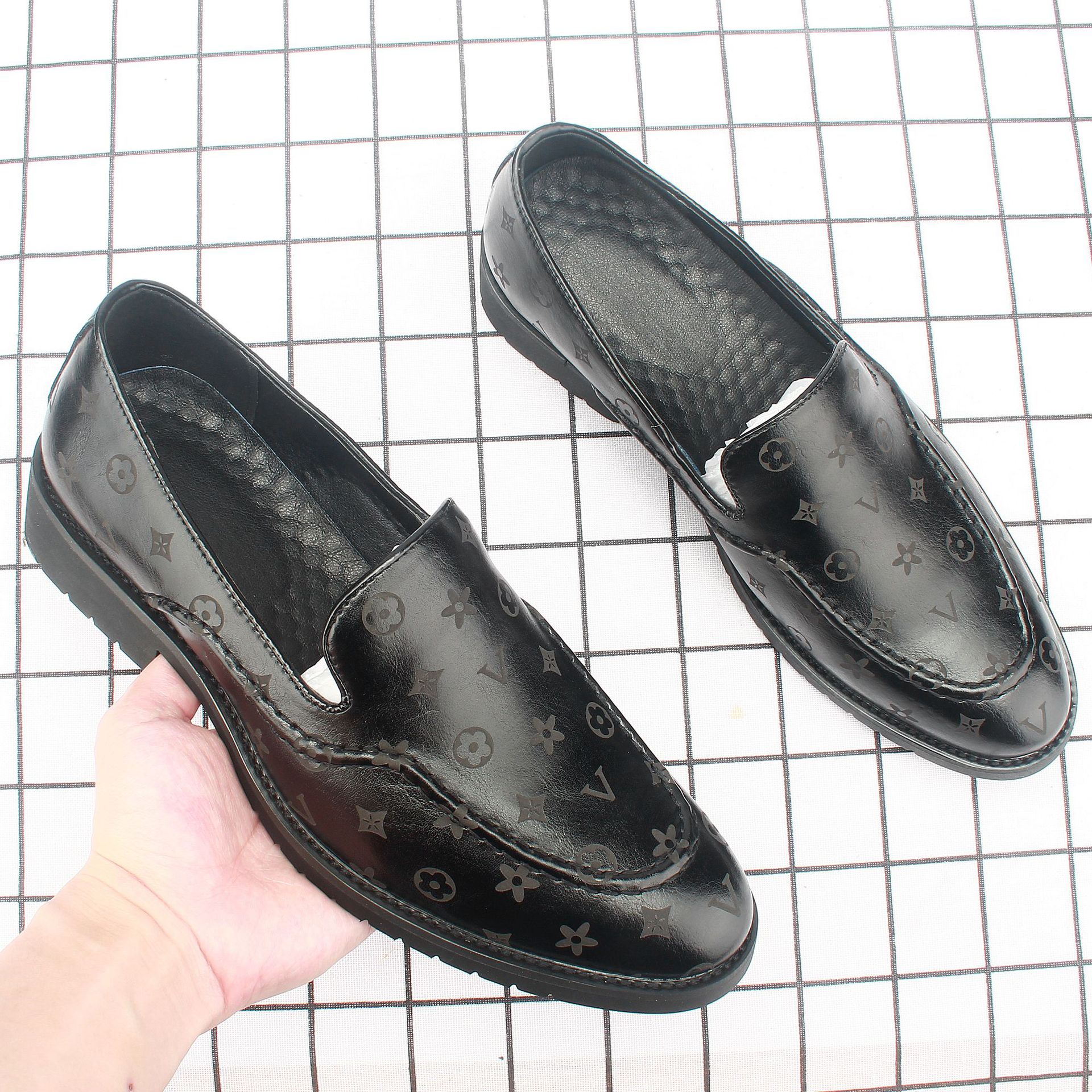 ��Ь�ļ��¿�Ӣ������ƤЬ��ʿ��ͷ�׽��ָ�Ьһ�ŵ�����Ь��230