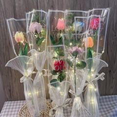 単一のチューリップのバラのシミュレーションのバラの花束のバレンタインデーの母の日は友達の贈り物のメーカーに卸売りの贈り物を送ります。