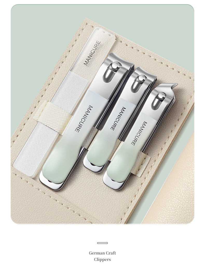 FaSoLa Life 指甲刀四件套 渐变紫/套 硬甲专用 指甲剪套装 指甲钳