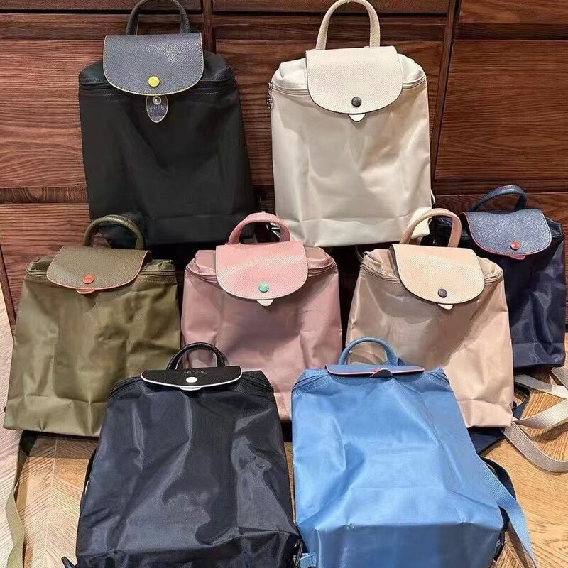 French Longchamp Bag 70Th Anniversary Backpack Waterproof Nylon Foldableable Backpack Casual Travel Lightweight Women's Bag